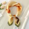 58 CM Summer New Simulation Silk Square Scarf Illustration Artistic Scarf Headband Women'S Decorative Versatile Small Headscarf