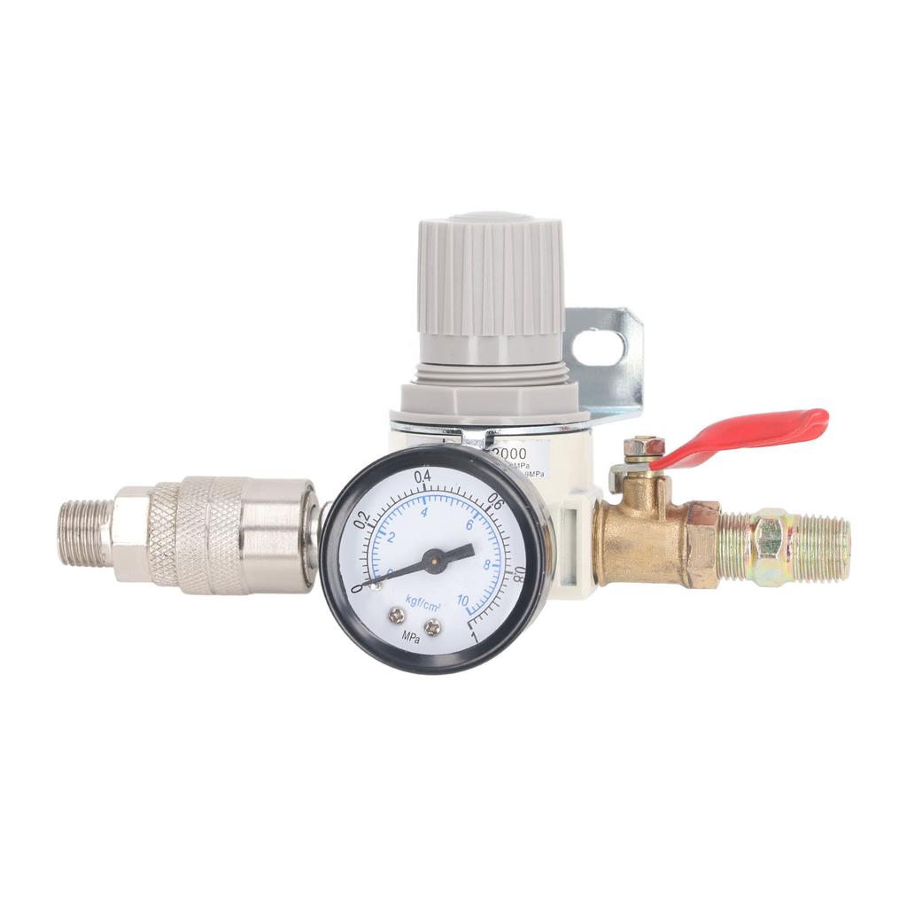 Регулятор давления воздушного компрессора 1/4 дюйма NPT Регулятор давления воздуха с 0?Манометр 1 МПа для