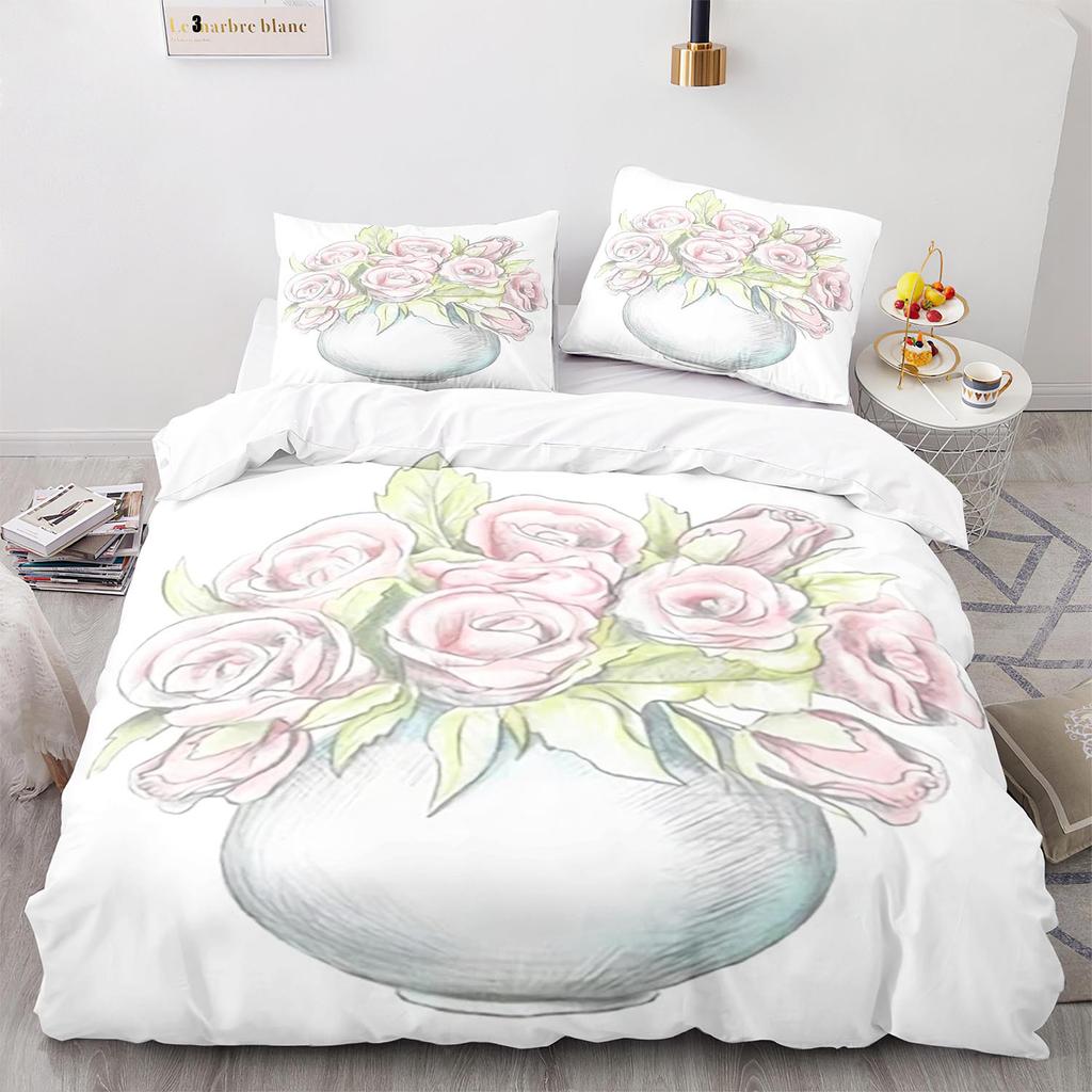 Пододеяльник размера «Квин» с цветным карандашным рисунком, тематика «Фермерский дом», набор постельного белья из 3 предметов, акварельный стиль, художественный принт, пододеяльник