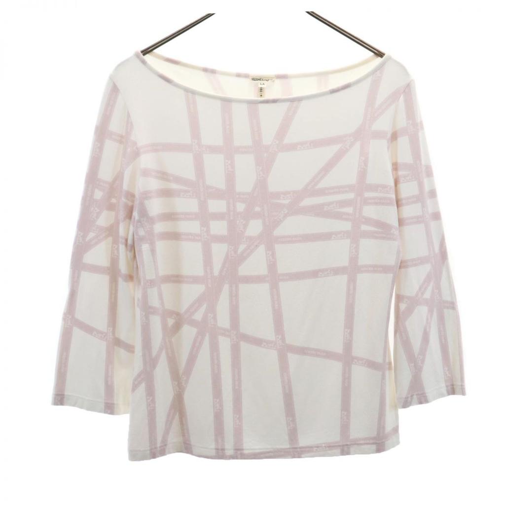 Hermes Made In Italy 7 Minutes Sleeve Cut LA White System Women Used