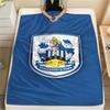 1PC Huddersfield Town Print Flannel Blanket, High quality Comfortable for All Seasons, Home Decor, Warmth and Comfort, Perfect for Christmas Gifts