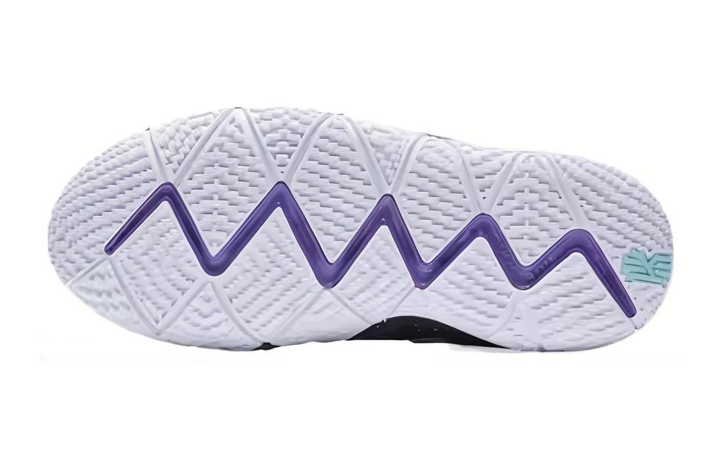 Nike Kyrie 4 Kyrie 4 Высокие Детские Баскетбольные Кроссовки Черно-Белые AA2897-002
