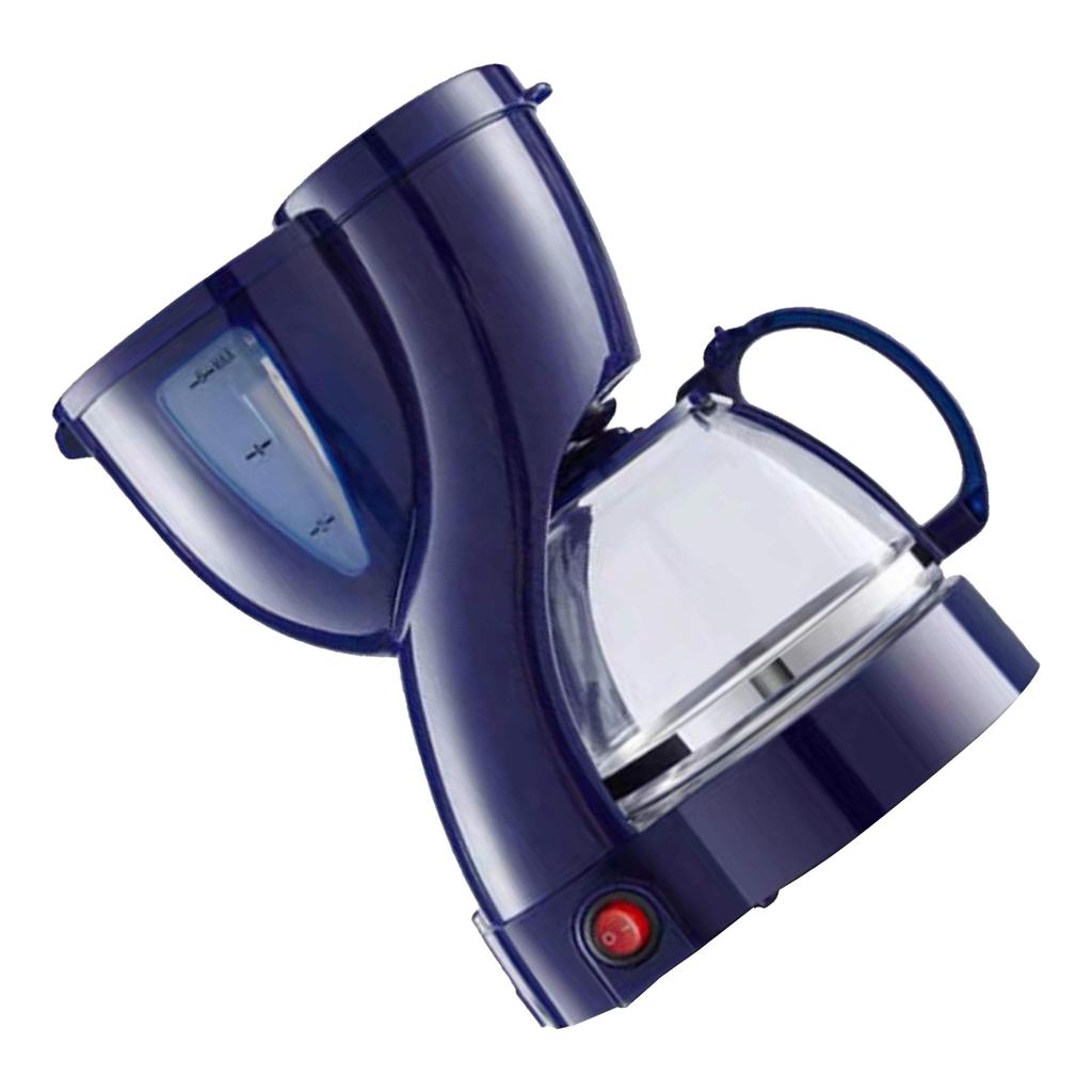 Мини-американская кофемашина, портативная двухфункциональная капельная кофеварка для домашнего офиса, синяя