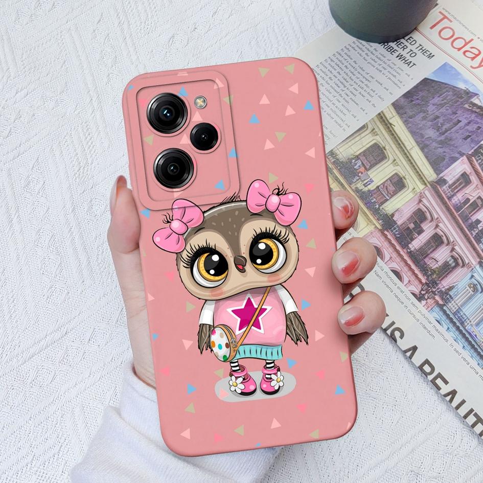 Phone Case For Xiaomi Poco M4 Pro X5 Pro C40 C50 C55 X3 X4 M3 Cute Shockproof Soft Liquid Silicone Matte Cover Cartoon Pattern For Xiaomi Poco Bumper