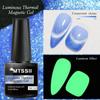 Mtssii 1Pcs 7ML Luminous Thermal Cat Magnetic Gel Pink Temperature Color-Changing Gel Nail Polish Glow In Dark Nail Art Gel Varnish Manicure