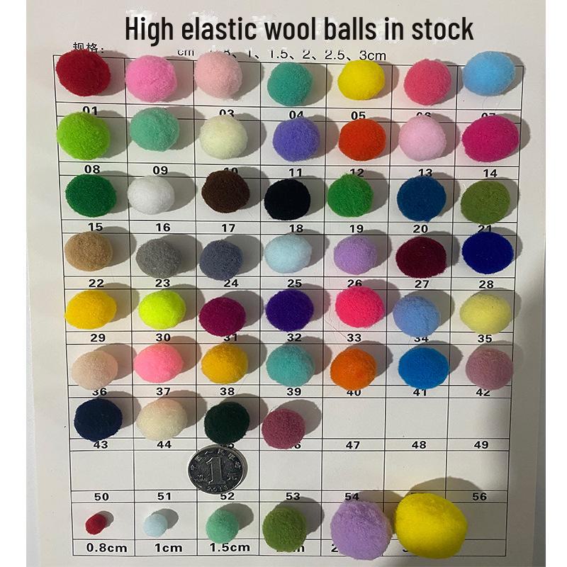 Разноцветные эластичные помпоны для поделок своими руками для детей - плюшевые, красочные шарики для творческих проектов и украшений