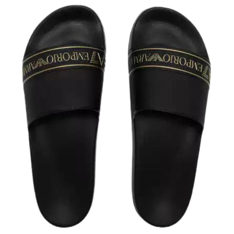 Emporio Armani EA7 Слипоны Круглый Носок Пляжные Сандалии Унисекс Сандалии Черные 7X000110AF15128MC139