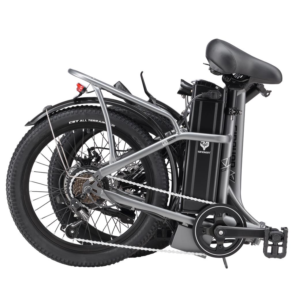SINOHON C20 Городской складной электровелосипед для поездок на работу с сиденьем для буксировки, мотор 250 Вт, аккумулятор 36 В 18 Ач, городской электровелосипед, 20-дюймовые дорожные шины, удобный электровелосипед