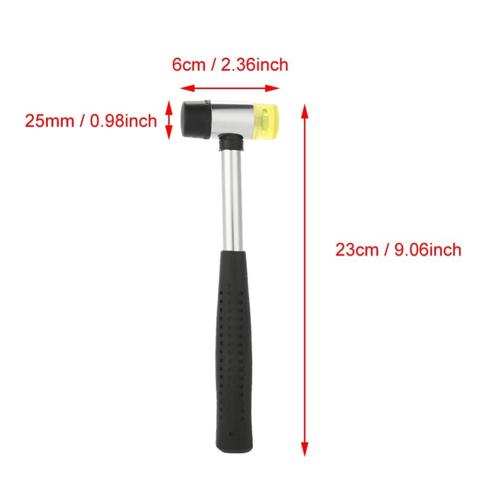 25mm Size Rubber Hammer Rubber Material Double Faced Hammer Plastic Mallet Furniture Assembly