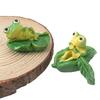 2Pcs Miniature Resin Frog Decor For Tabletop Cute Frog Models For Diy Crafts And Fairy Gardens For Home And Office Decor