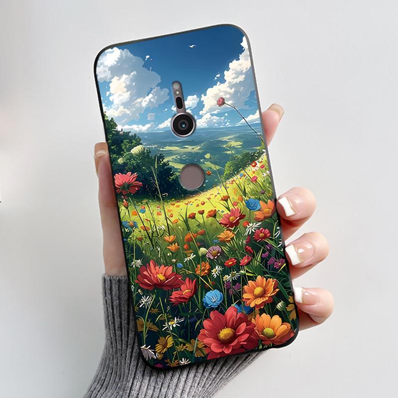 Модный черный чехол с принтом кролика для молочного чая для Sony Xperia XZ2/SO-03K Черный чехол для Sony Xperia XZ3/SO-01L Мягкий чехол с защитой от царапин