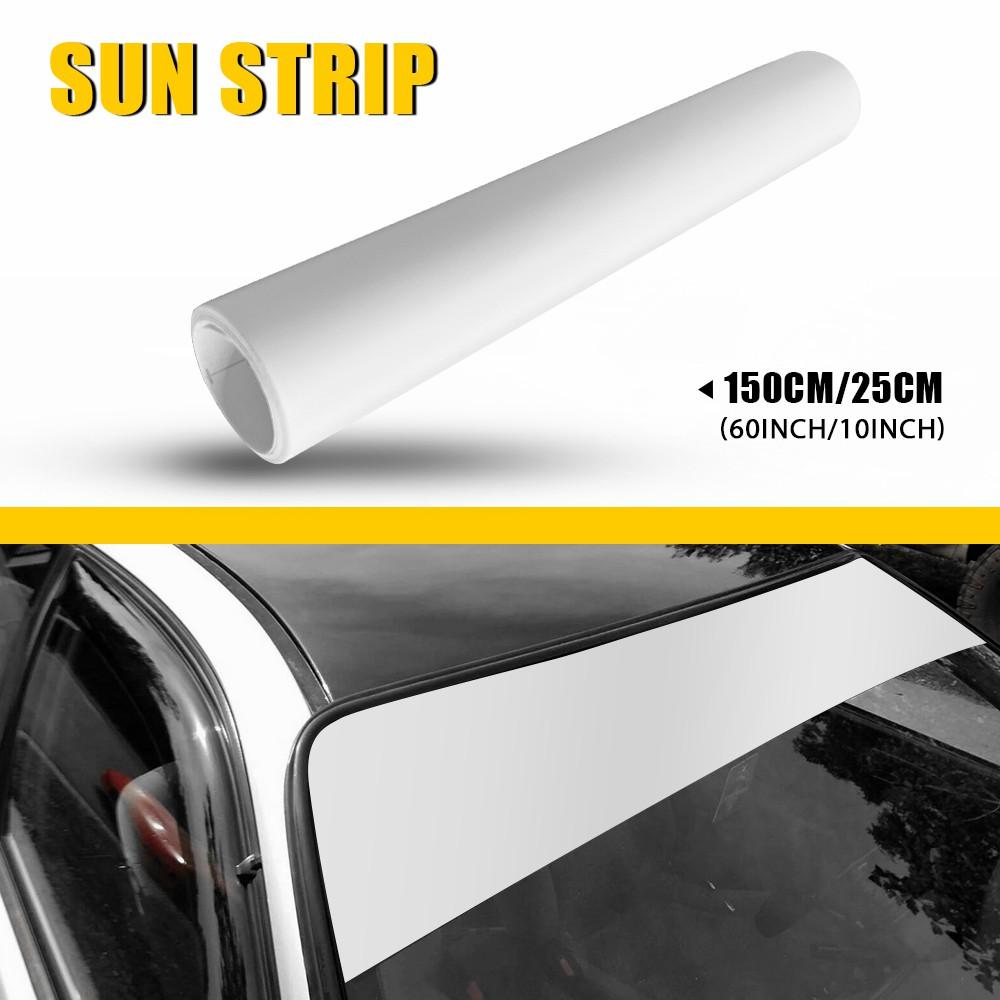 1Pcs 60*10Inch Red Car Windshield Sun Visor Vinyl Decal Strip Film Banner Blank Sticker White Black Sunstrip Sticker Accessories