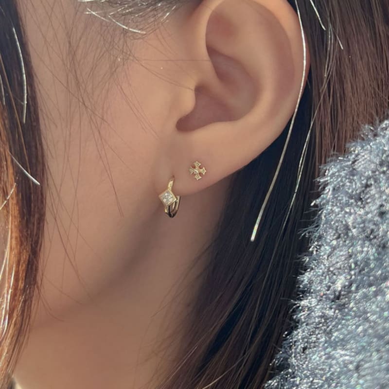 Youngglow 14k CH хром кубический пирсинг