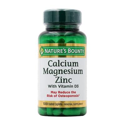 Кальций, магний, цинк с витамином D3 100 капсул в оболочке