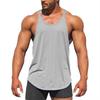 Men Solid Color Sport Vest O-Neck Sleeveless Racerback Design Bodybuilding Fitness Vest Spaghetti Straps Tops