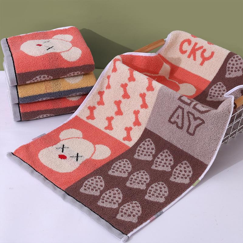 Cotton Towel Thickened Jacquard Soft Absorbent Adult Household Polyester Cotton Towel Quick Drying Towel Cotton Children's Face Towel