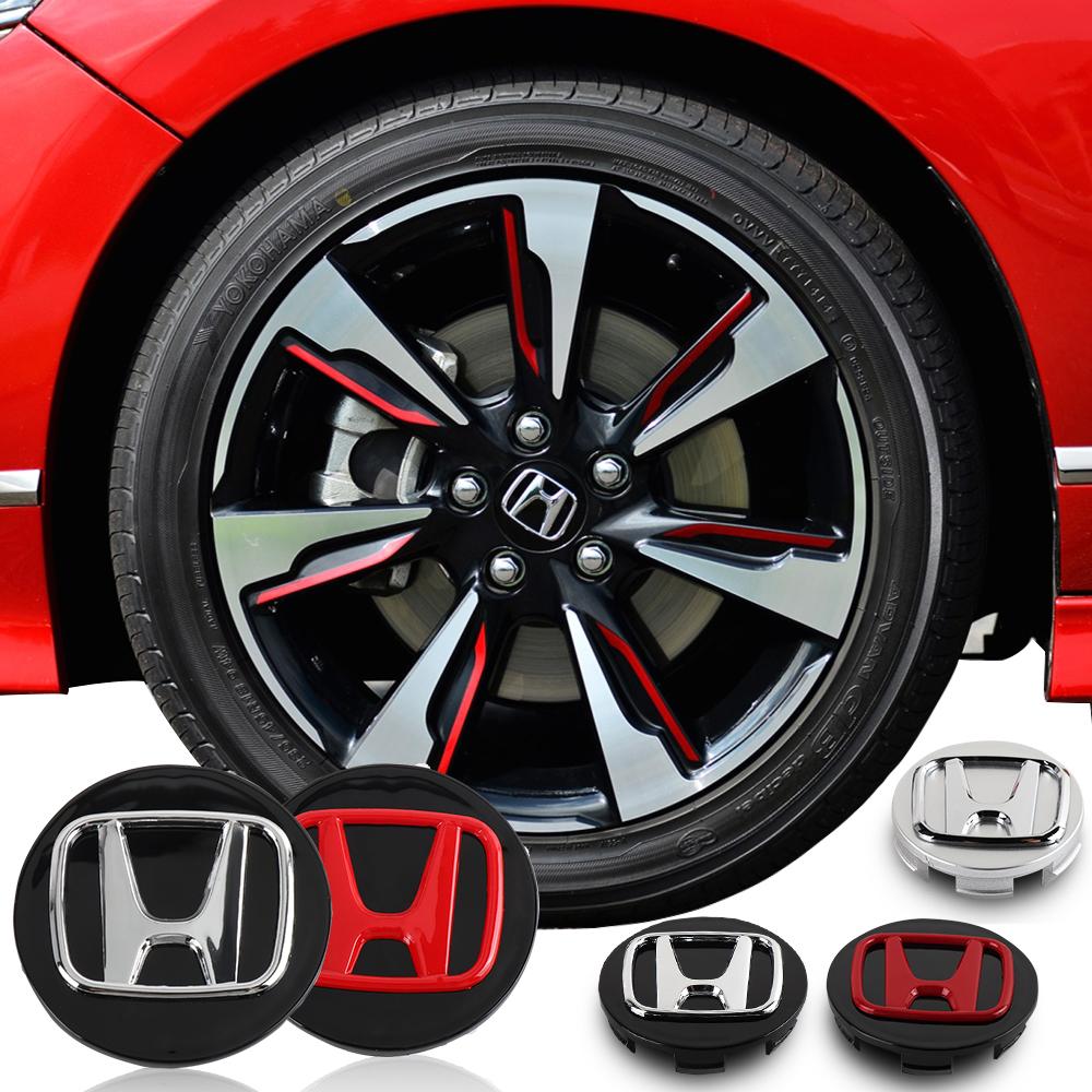 58/69MM 4Pcs Car Styling Wheel Center Cap Hub Covers Auto Exterior Accessories For Honda Civic XR-V HR-V Accord Odyssey Spirior