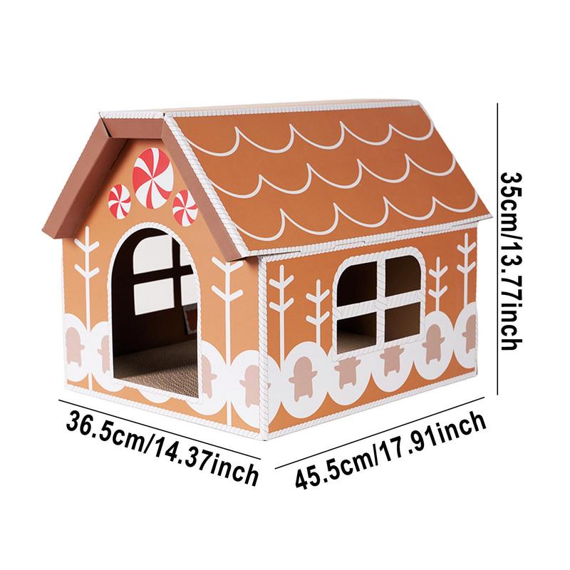 Кошачьи картонные домики для домашних кошек Кошачьи домики для домашних кошек Кошачьи домики для уличных кошек Рождественский кошачий домик Дом для животных