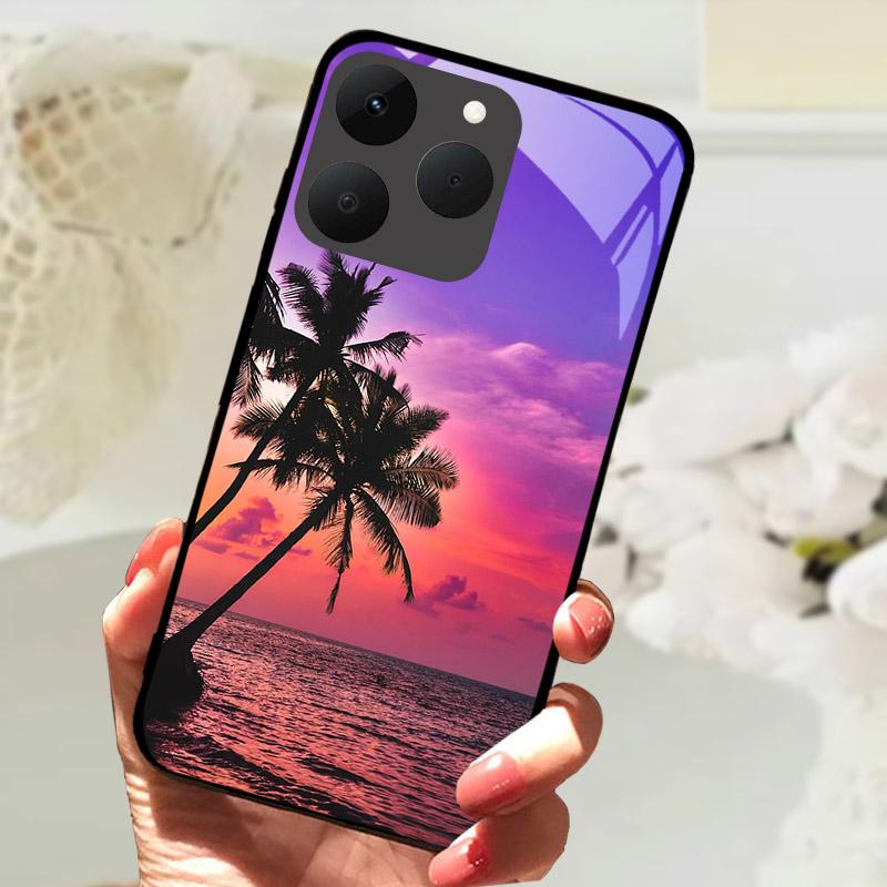 Чехлы для телефона Realme 15T 5G Задняя крышка Fundas Закаленное стекло Ударопрочный чехол Для Realme15T RMX5111 Оболочка Coque Capa Бампер