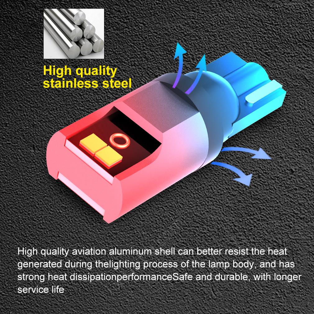 2 шт. T10 светодиодные лампы супер яркие W5W WY5W CSP чипы Led 194 168 Canbus клин автомобильные парковочные огни авто купольная лампа белая для габаритных огней