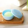 Round Portable Soap Dish Self Draining Travel Soap Container Laundry   Trip