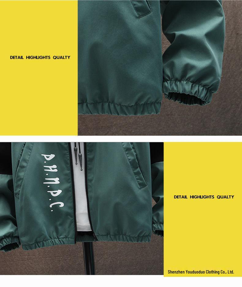 Мужская модная рабочая куртка с капюшоном в корейском стиле для подростков