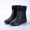 Waterproof Shoes Men's and Women's Rain Shoes Fashionable Medium Tube Thickened Warm Rubber Shoes Work Non-slip Fishing Kitchen Rain Boots