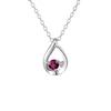 [4℃] Drop Eternal Silver Necklace Silver Garnet 112434721801 Jewelry Case Included