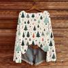 Women's Fashionable Oversized Knitwear Long-Sleeved Christmas Print Top