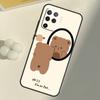 Коричневый мультяшный милый медведь чехол для OPPO A74 A94 A54 A1K A15 A16 A52 A72 A83 A91 A93 A53S A5 A9 A31 A53 2020 крышка