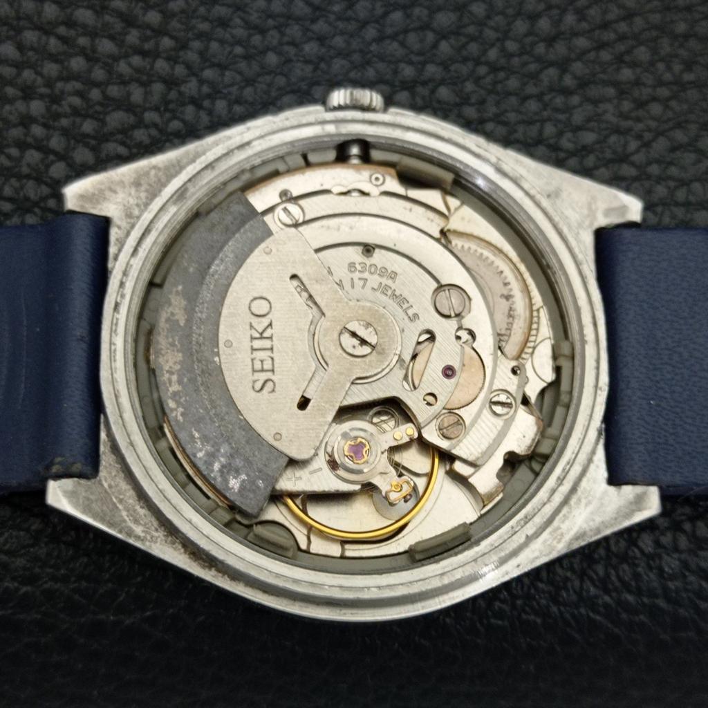 Seiko 5 АВТОМАТИЧЕСКИЕ ЯПОНИЯ 6309A МУЖСКИЕ ВИНТАЖНЫЕ СИНЕГО ЦВЕТА ЦИФЕРБЛАТ ЧАСЫ a702634-1