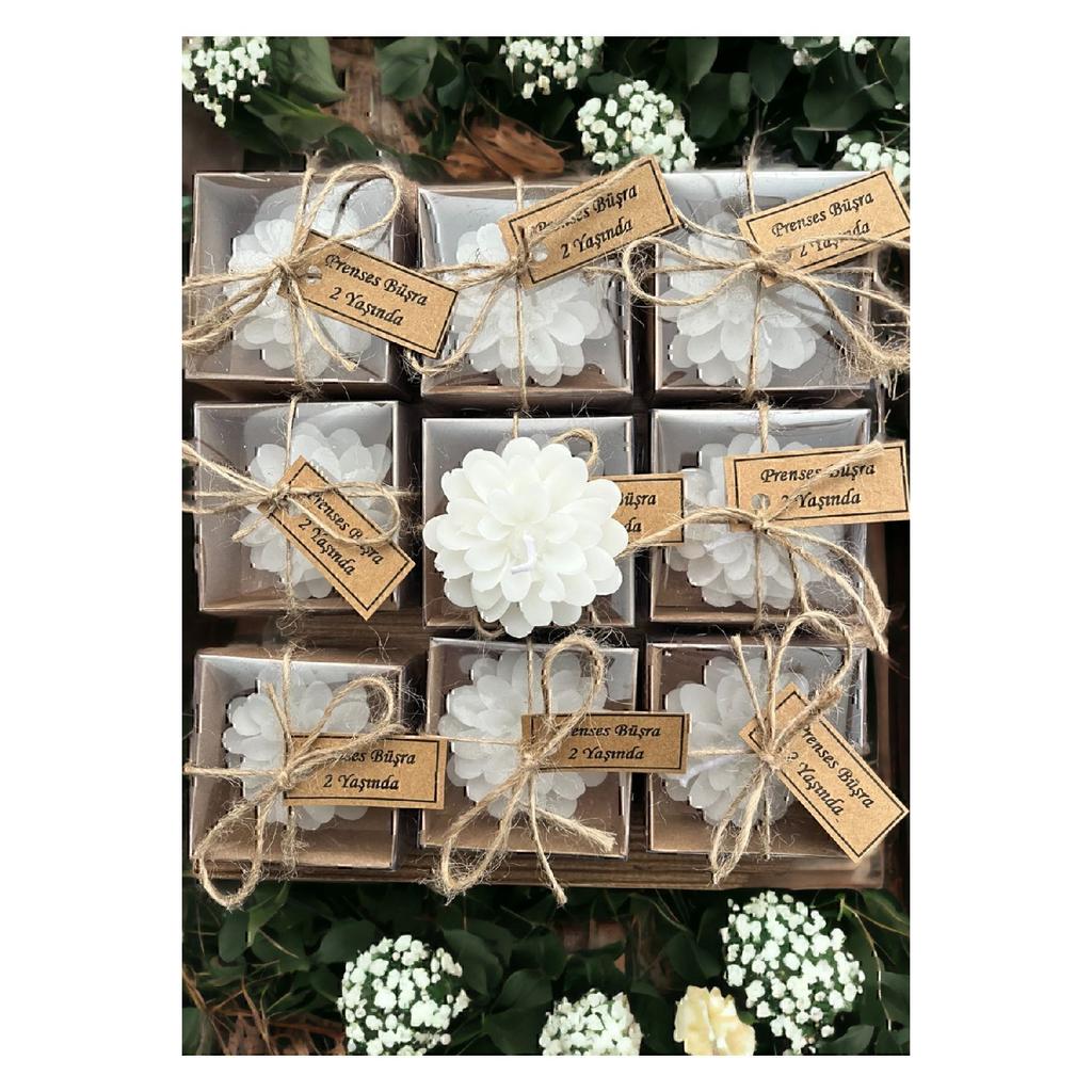 35 Decorated Lotus Candles, Wedding Candles, Birth, Circumcision, Wedding Engagement Promise, Henna, Birthday.