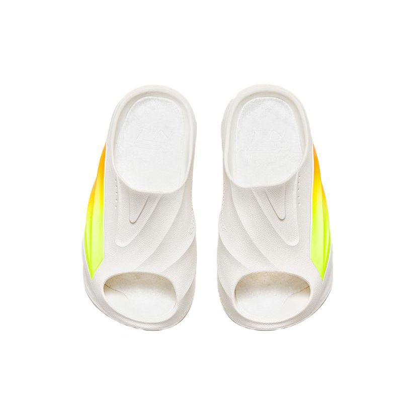 Anta Nitrogen Bubble Technology Rubber Sole Slide Sandals Men Footwear White Orange Green 912331801-4