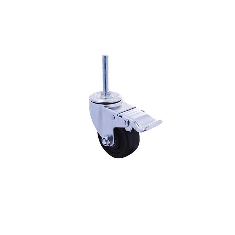 3-inch Screw Rod Universal Caster Wheel with Brake