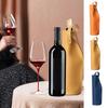 Double-Layered Red Wine Bag with Handle Wear Resistant Faux Leather Wine Tote Carrier Pouch Champagne Bottle Holder