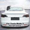 304 Нержавеющая сталь Материал Углеродное волокно Узор Задний фонарь Брови Для Tesla Model 3 2017-2024 Украшения Аксессуары