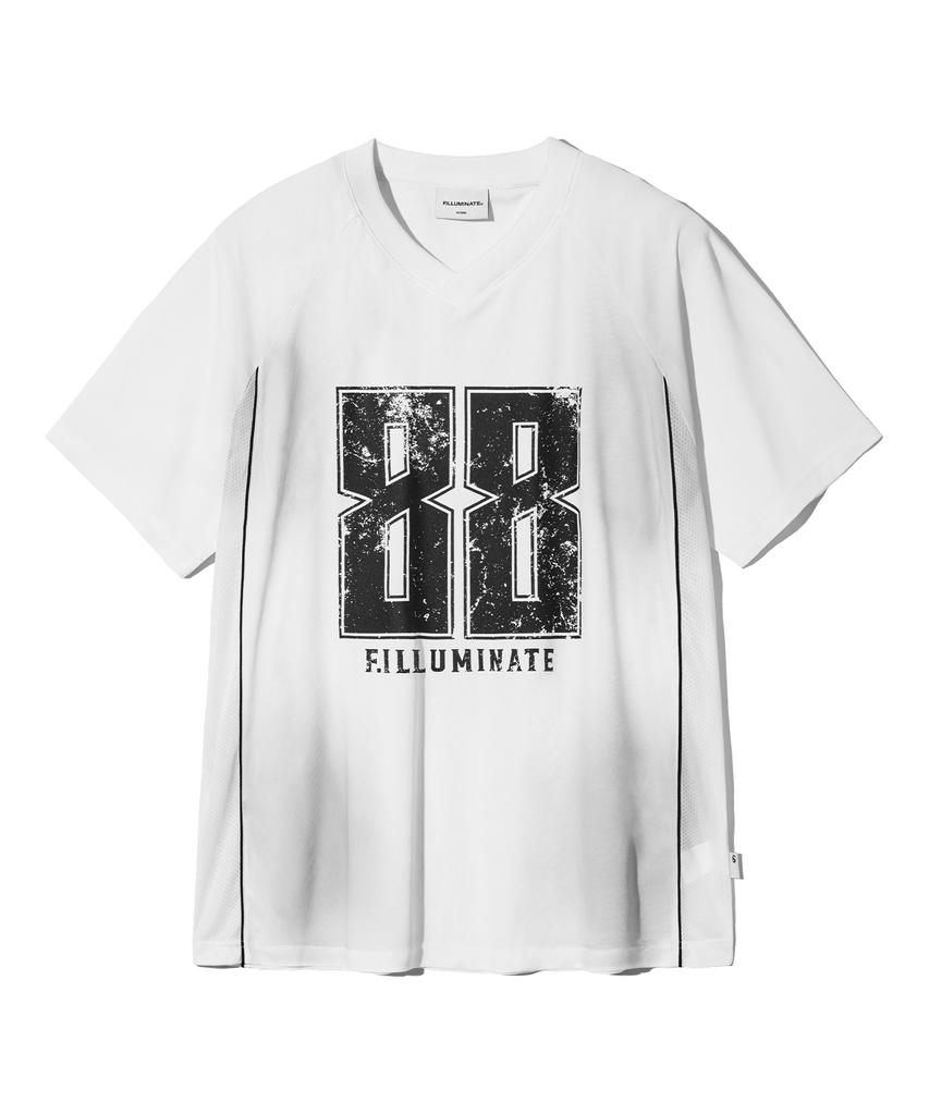 Футболка-поло FILLUMINATE 88 с распылением - Белая