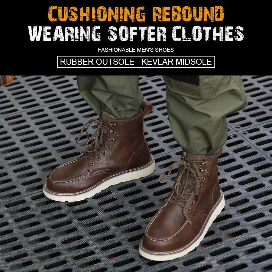 Высокие мужские защитные туфли, рабочие кроссовки с защитой от проколов, водонепроницаемые туфли со стальным носком, защитные ботинки, неразрушаемая нескользящая обувь