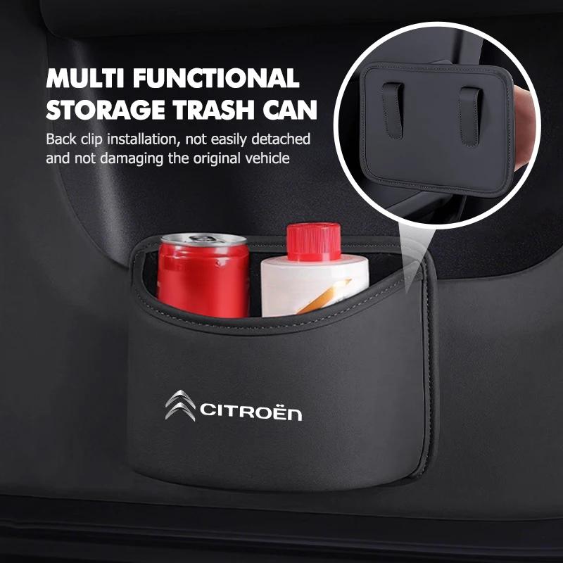 AGY1 Car Trash Can Hanging Storage Box Side Door Garbage Dust Case For Citroen Jumper Celysee Cactus Picasso Aircross Saxo Grand