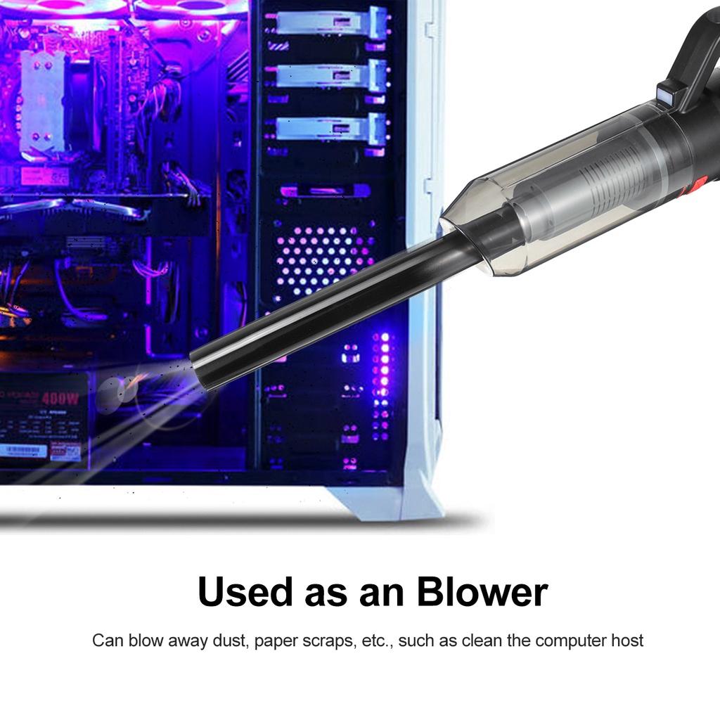 USB Auto Car Vacuum and Blow Cleaner Handheld Wireless Vacuum Powerful Cyclone Suction Rechargeable Wet And Dry 150W
