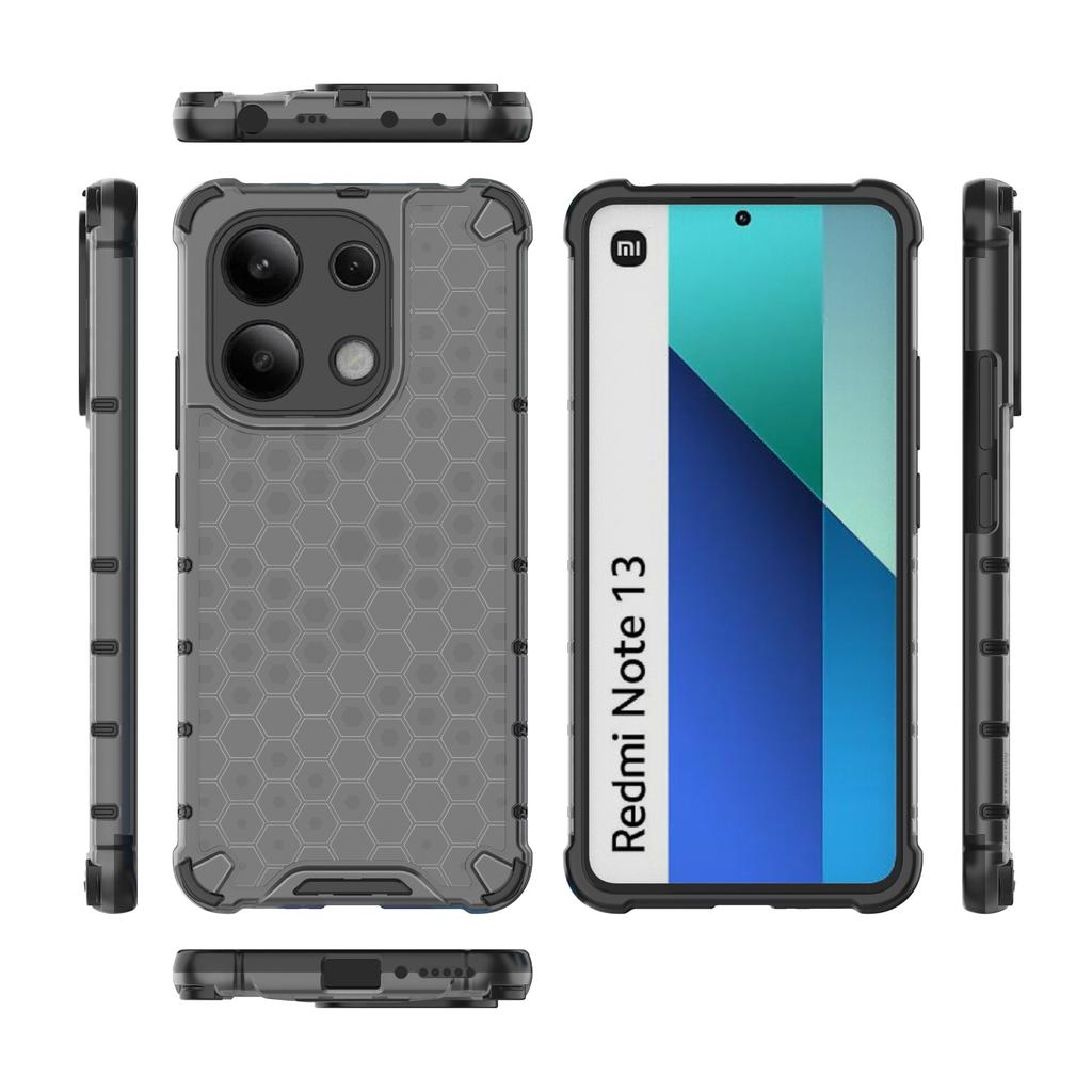For Xiaomi Redmi Note 13 4G Case Honeycomb Design PC+TPU Phone Cover