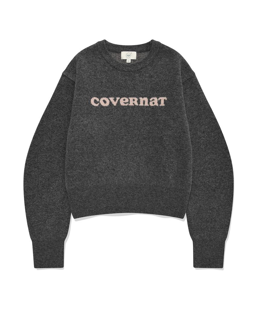 COVERNAT WOMAN Cooper Logo Knit Charcoal