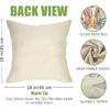 Fahrendom Happy Easter Eggs Bunny Decorative Throw Pillow Cover 18x18 Set of 4, Religious Rejoice Rabbits Carrot Flower Blessings Outdoor Pillowcase,