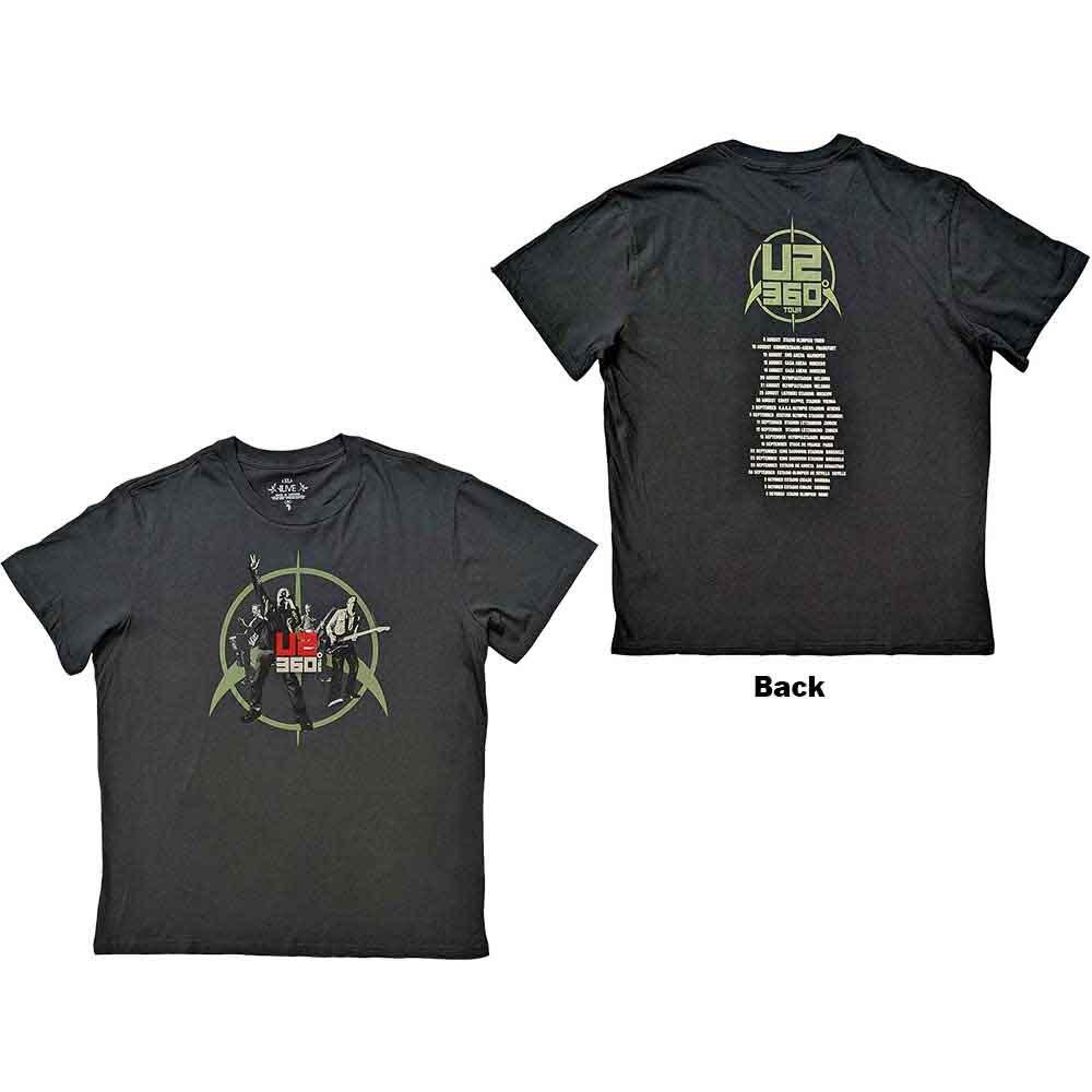 26 U2 360 Degree Tour 2010 Band Photo T-Shirt Grey New Unisex T-Shirt