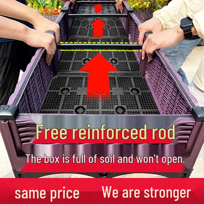 HANDUNYOU Large 5-Compartment Outdoor Planter Box