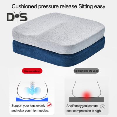 Подушка для офиса, сидячая, нескользящая, мягкая, утолщенная, с эффектом памяти, из пены с эффектом памяти, для студента, длительного сидения, ишиас, для облегчения боли в спине, стулья, сиденье