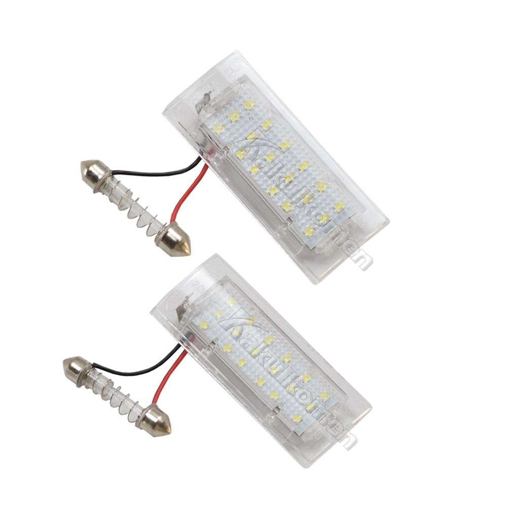 2pcs Canbus LED Number License Plate Light Error Free White Lamp For BMW X5 E53 2001-2006 X3 E83 2004-2009 Car Accessories