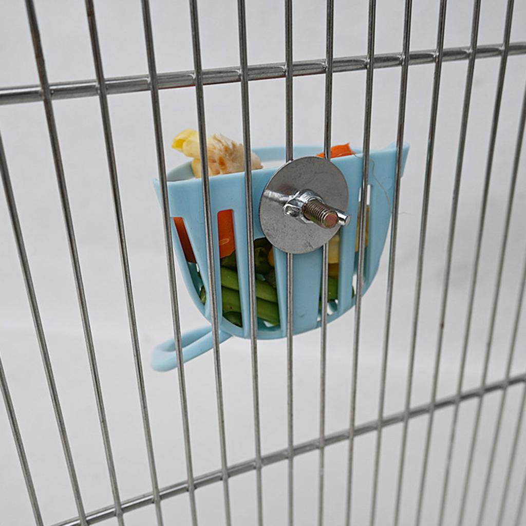 Screw On Bird Parrots Feeding Container Large Capacity Feeders for Cage Bird Feeder Column with Stand Food Eatting Tool
