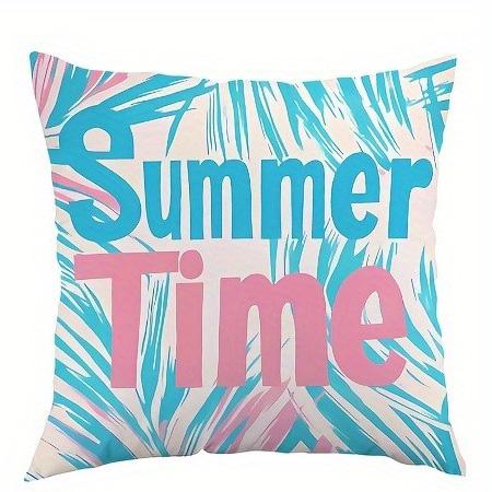 Home Decor Summer-Themed Pillow Covers With Tropical Prints Pattern Cushion Cover Suitable For Sofa Bedroom Car Pillow Cover