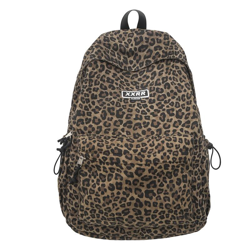 Студенческая школьная сумка, женский рюкзак с леопардовым принтом, легкий компьютерный дорожный рюкзак